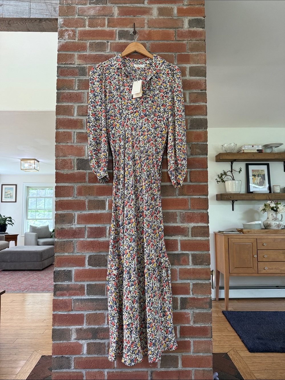 Doen Floral Maxi Dress in Multicolor ditsy print